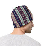 Southwestern Stripe Pattern Print Beanie
