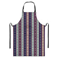 Southwestern Stripe Pattern Print Bib Apron With Pocket