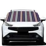 Southwestern Stripe Pattern Print Car Windshield Snow Cover