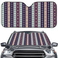 Southwestern Stripe Pattern Print Car Windshield Sun Shade