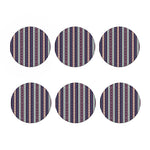 Southwestern Stripe Pattern Print Coaster Set
