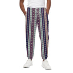 Southwestern Stripe Pattern Print Cotton Pants