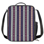 Southwestern Stripe Pattern Print Crossbody Lunch Bag