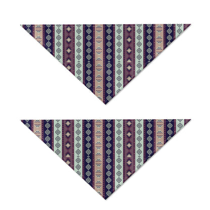 Southwestern Stripe Pattern Print Dog Bandana