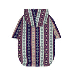 Southwestern Stripe Pattern Print Dog Zip Up Hoodie