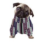 Southwestern Stripe Pattern Print Dog Zip Up Jacket
