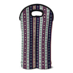 Southwestern Stripe Pattern Print Double Neoprene Wine Tote