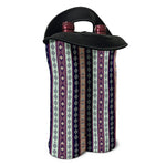 Southwestern Stripe Pattern Print Double Neoprene Wine Tote