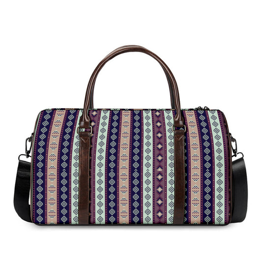Southwestern Stripe Pattern Print Duffle Bag