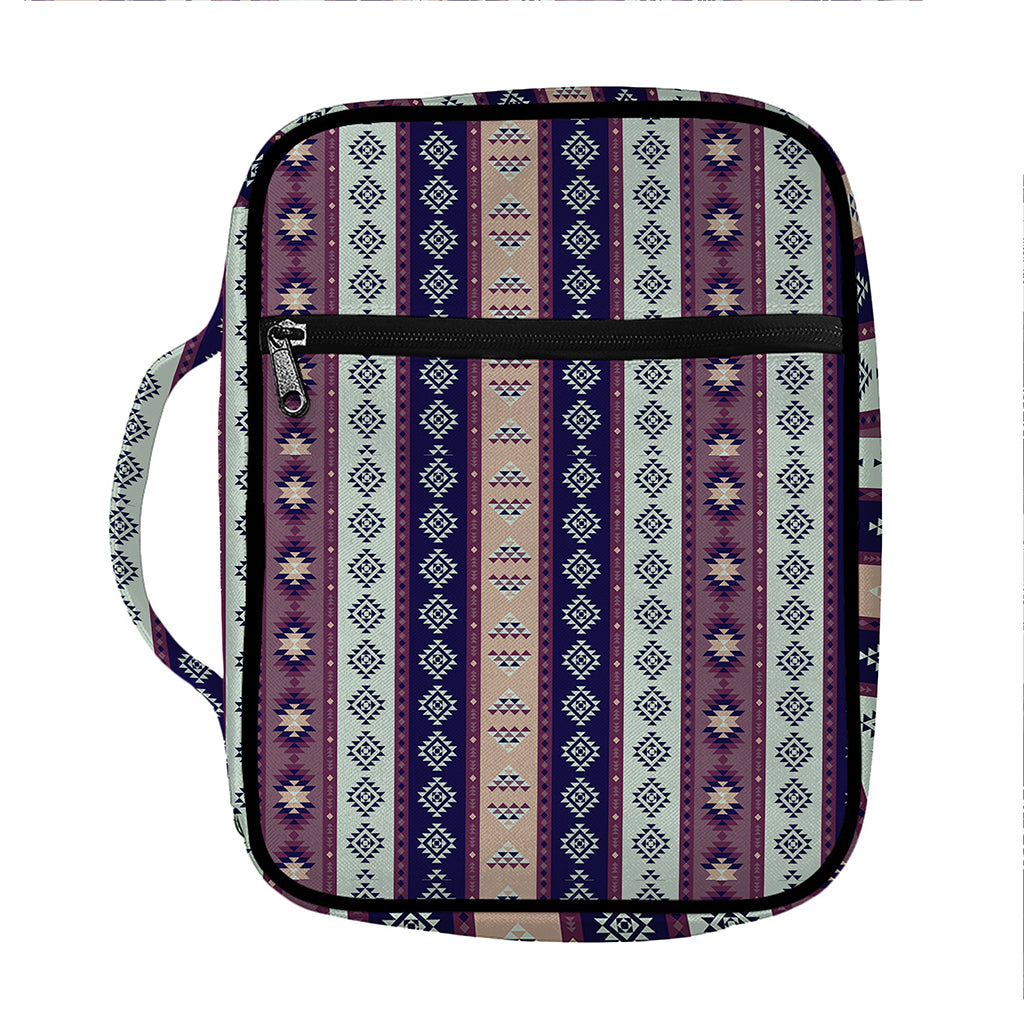 Southwestern Stripe Pattern Print Front Pocket Bible Bag