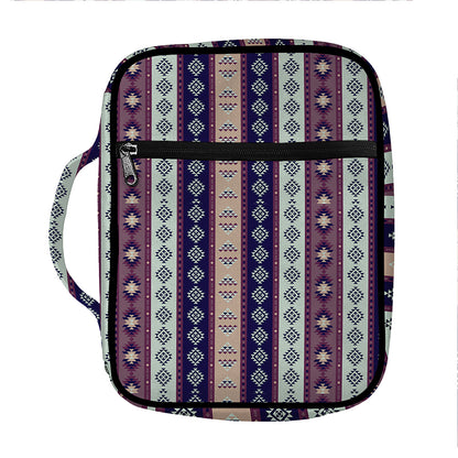 Southwestern Stripe Pattern Print Front Pocket Bible Bag