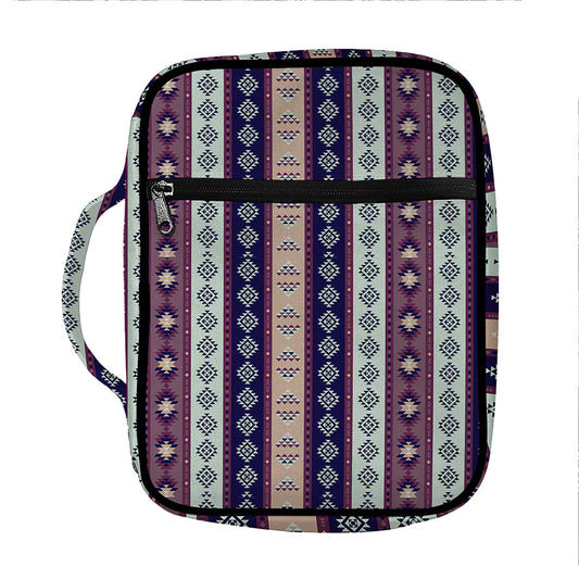 Southwestern Stripe Pattern Print Front Pocket Bible Bag