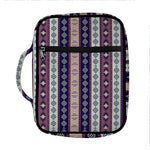 Southwestern Stripe Pattern Print Front Pocket Bible Bag