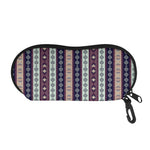 Southwestern Stripe Pattern Print Glasses Case