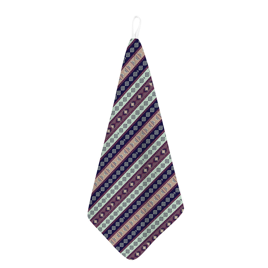 Southwestern Stripe Pattern Print Hand Towel