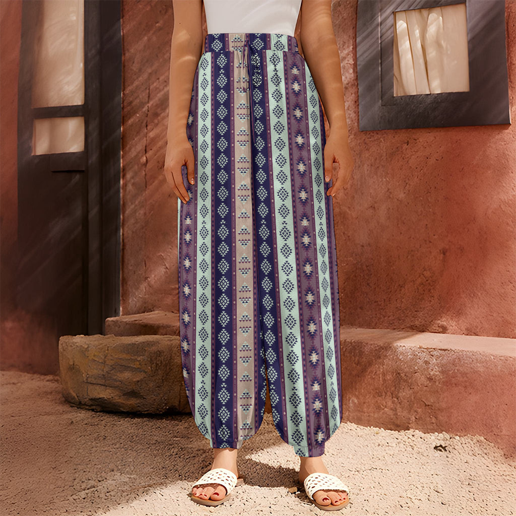Southwestern Stripe Pattern Print Harem Pants