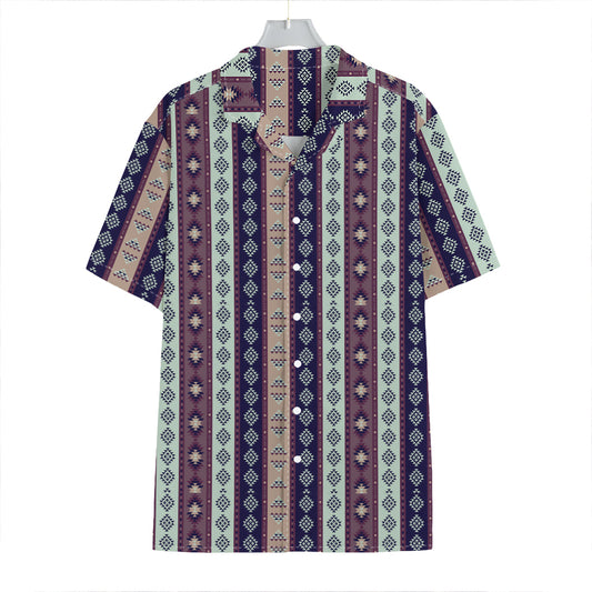 Southwestern Stripe Pattern Print Hawaiian Shirt