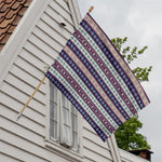 Southwestern Stripe Pattern Print House Flag