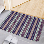 Southwestern Stripe Pattern Print Indoor Door Mat