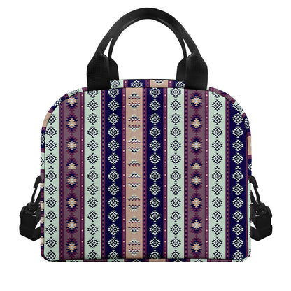 Southwestern Stripe Pattern Print Insulated Lunch Bag