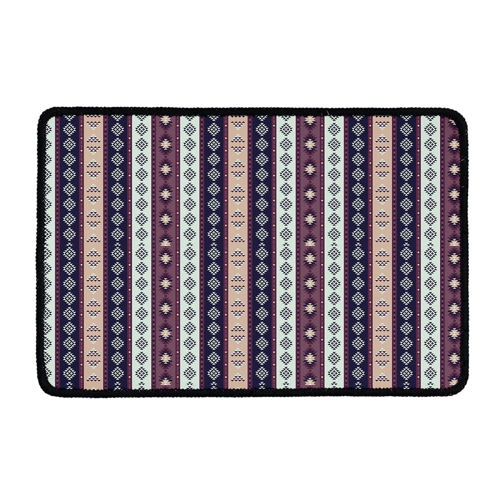 Southwestern Stripe Pattern Print Kitchen Mat