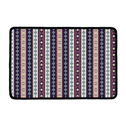 Southwestern Stripe Pattern Print Kitchen Mat