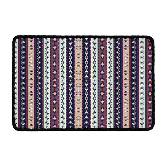 Southwestern Stripe Pattern Print Kitchen Mat