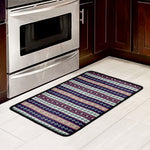 Southwestern Stripe Pattern Print Kitchen Mat
