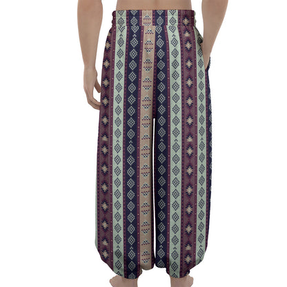 Southwestern Stripe Pattern Print Lantern Pants