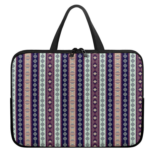 Southwestern Stripe Pattern Print Laptop Sleeve With Handle