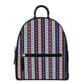 Southwestern Stripe Pattern Print Leather Backpack