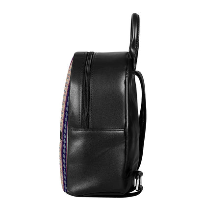 Southwestern Stripe Pattern Print Leather Backpack