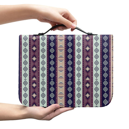 Southwestern Stripe Pattern Print Leather Bible Cover