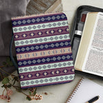 Southwestern Stripe Pattern Print Leather Bible Cover