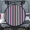 Southwestern Stripe Pattern Print Leather Spare Tire Cover