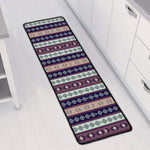 Southwestern Stripe Pattern Print Long Kitchen Mat