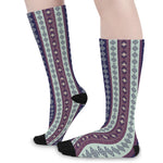 Southwestern Stripe Pattern Print Long Socks