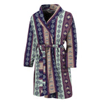 Southwestern Stripe Pattern Print Men's Bathrobe