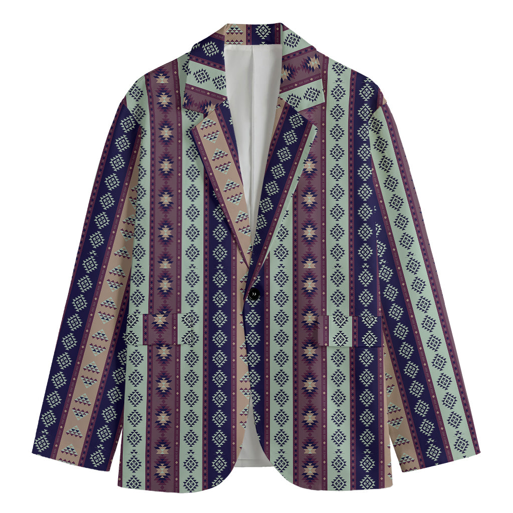 Southwestern Stripe Pattern Print Men's Blazer