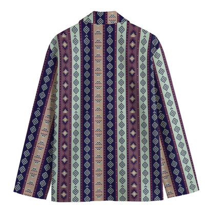 Southwestern Stripe Pattern Print Men's Blazer
