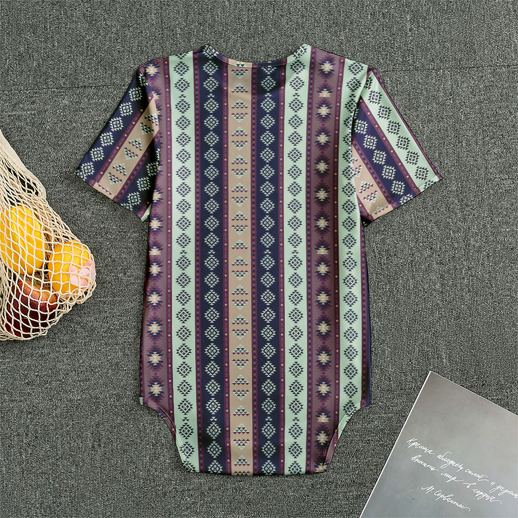 Southwestern Stripe Pattern Print Men's Bodysuit