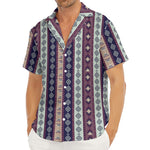 Southwestern Stripe Pattern Print Men's Deep V-Neck Shirt