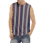 Southwestern Stripe Pattern Print Men's Fitness Tank Top