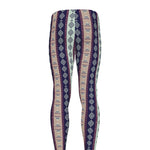 Southwestern Stripe Pattern Print Men's leggings