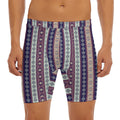 Southwestern Stripe Pattern Print Men's Long Boxer Briefs