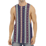 Southwestern Stripe Pattern Print Men's Muscle Tank Top