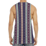 Southwestern Stripe Pattern Print Men's Muscle Tank Top