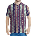 Southwestern Stripe Pattern Print Men's Polo Shirt