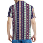 Southwestern Stripe Pattern Print Men's Polo Shirt