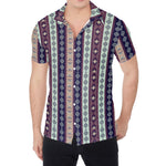 Southwestern Stripe Pattern Print Men's Shirt